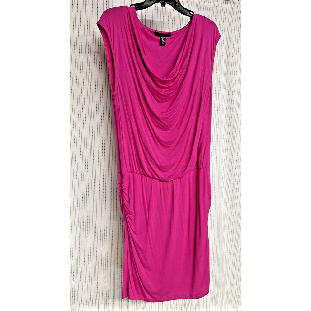 Kenneth Cole Pink Sheath Dress with Cowl Neck Size Lrg.. party, wedding washable